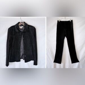 MIA Black Leather Jacket and Pants Set